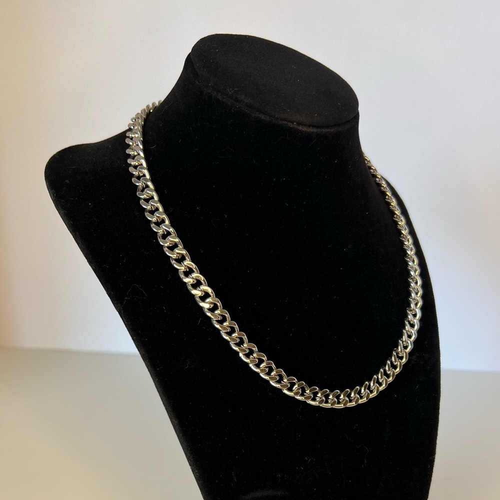 NWOT Silver Tone Chain with Lobster Clasp Unisex 16” + 2” Extender - Picture 4 of 6